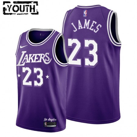 Kinder NBA Los Angeles Lakers Trikot LeBron James 23 Nike 2021-2022 City Edition Throwback 60s Swingman